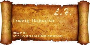 Ludvig Hajnalka névjegykártya